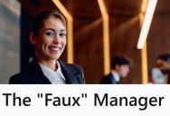 Her Nametag Said “FO Manager” Instead Of Front Office Manager Due To Lack Of Space, So After Jokingly Calling Herself A Faux Manager To A Customer, It Became Her Semi-Official Title