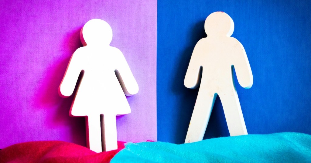 Female and male cutouts
