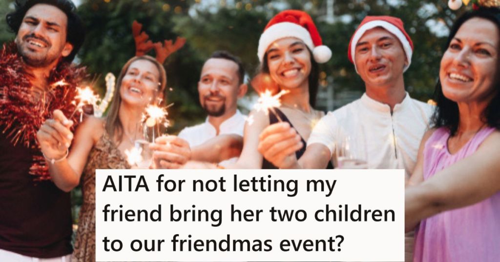 Adults at holiday party