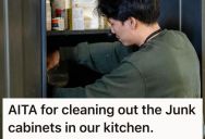 Husband Was Proud Of How He Cleaned Out The Junk Cabinets In Their Kitchen, But Wife Was Furious That He Did It Without Consulting Her