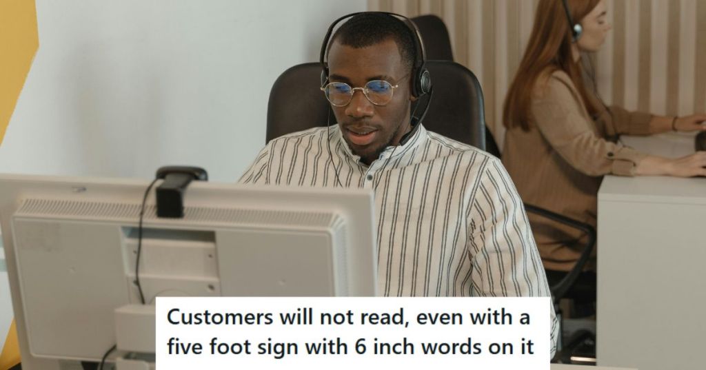 Man in striped shirt at work