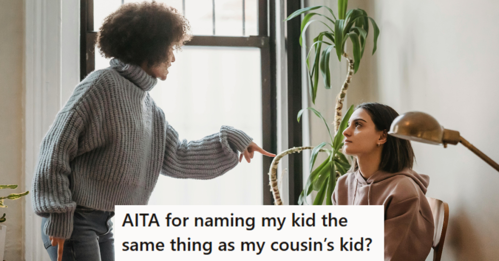 Two women arguing in their home