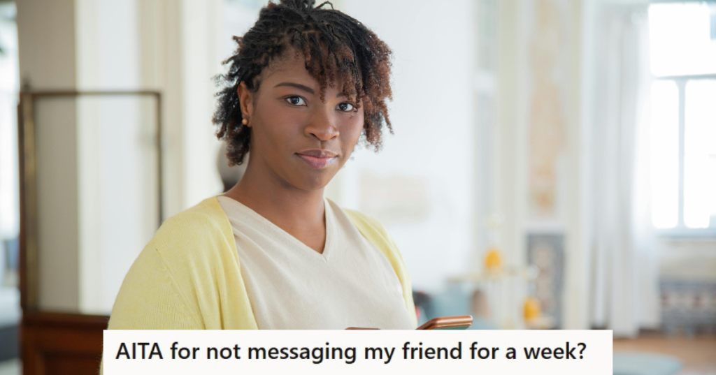 Woman in white and yellow outfit holding a phone