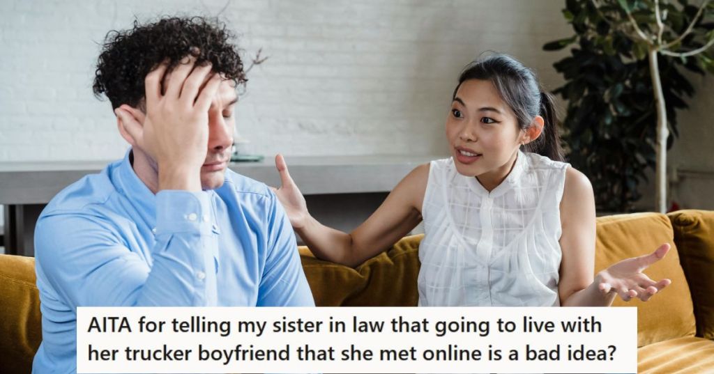 Man and woman arguing on a couch