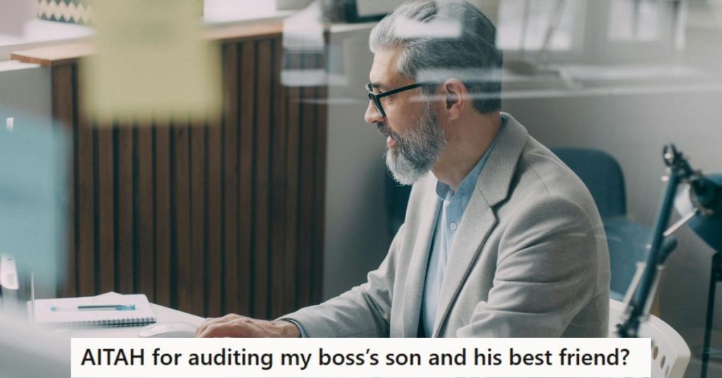 Man in coat in office