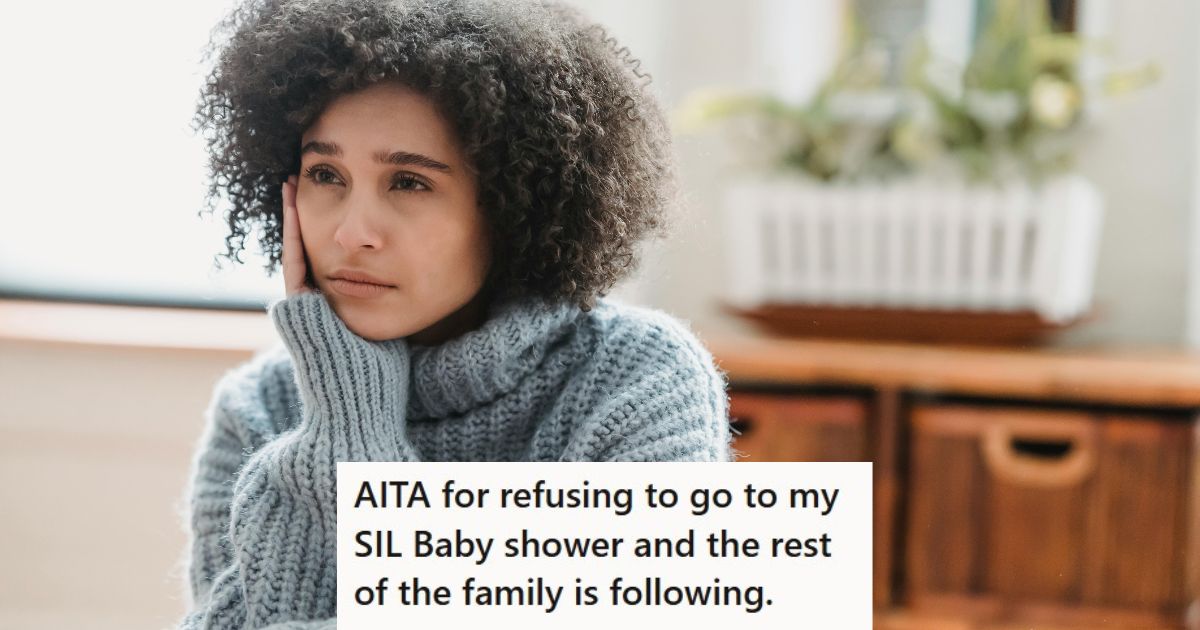 Woman with curly hair looking sad