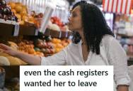 Grocery Store Cashier Heard About A Customer Who Stayed Shopping Long After Closing Time, But The Cash Registers Automatically Shut Off And She Couldn’t Pay For Her Groceries