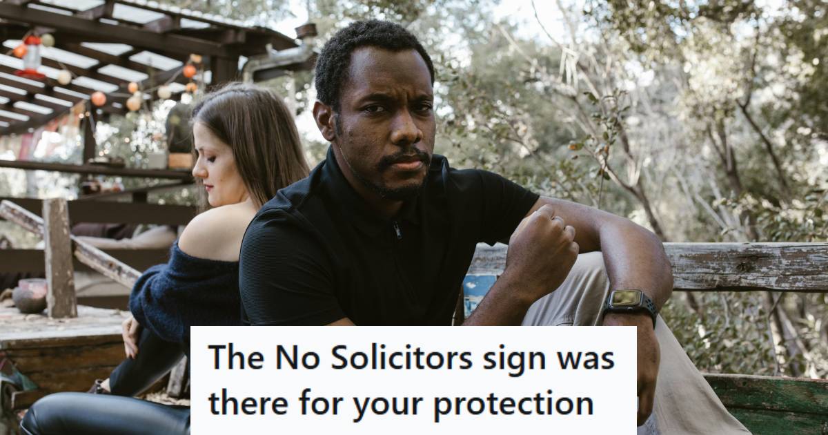 New homeowner thinking about salesmen who ignored him