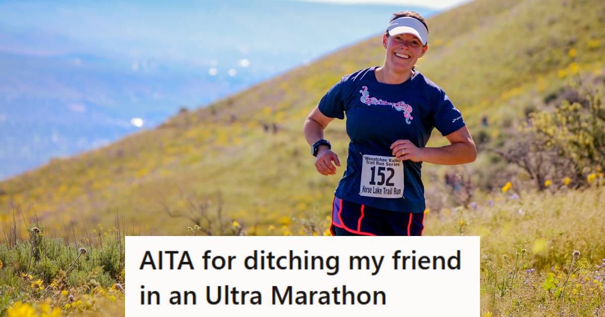 Woman running a marathon that she trained for