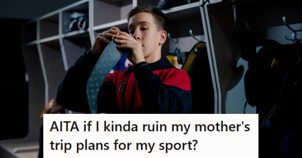 Teen boy getting changed after a sporting event