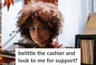 Shopper Watched A Woman Belittle An Elderly Cashier Over A Bag Policy At Checkout, But When The Customer Turned Around Looking For Support, The Shopper Called Her Out Instead