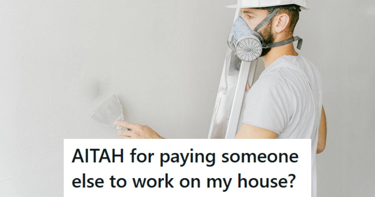 Professional plastering the walls in a home