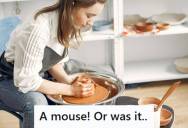 Pottery Studio Owner Kept Asking Her Business Partner Not To Leave Food Out In Their Teaching Space, But When The Mess Continued, She Made It Look Like A Mouse Got Into A Cereal Box