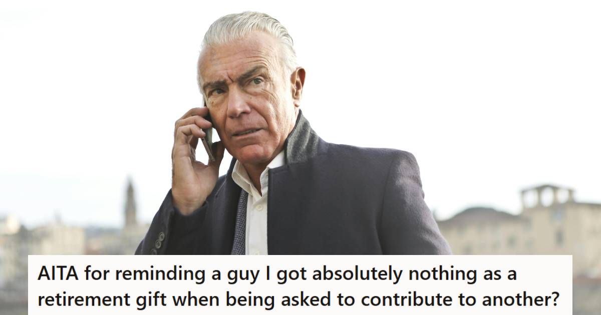 Man on the phone being asked to donate money