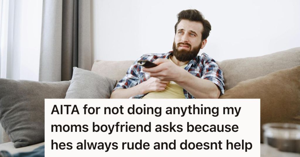 Man lounging on the couch watching TV