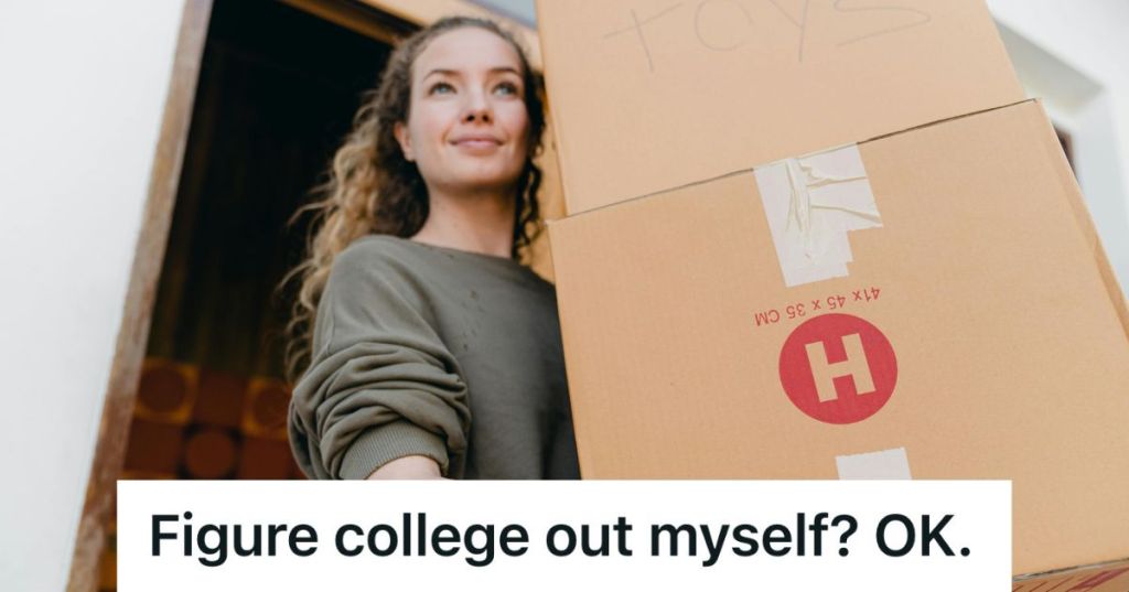 woman carrying moving boxes