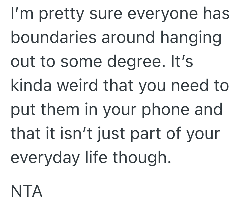 Friend Snoops on Her Phone and Finds a “Hangout Requirement List,” So