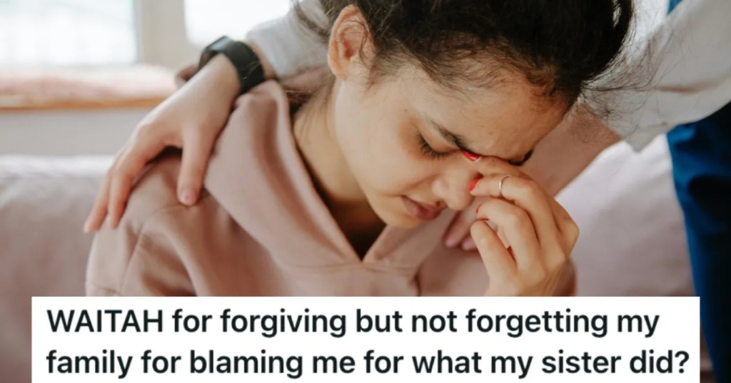 A woman being comforted