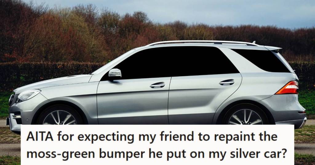 Silver SUV parked on an empty street