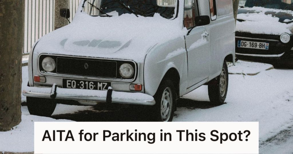 Cars parked on a snowy residential street