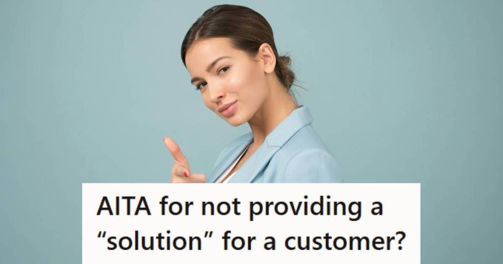 Woman looking smugly at the camera after a run in with rude guy