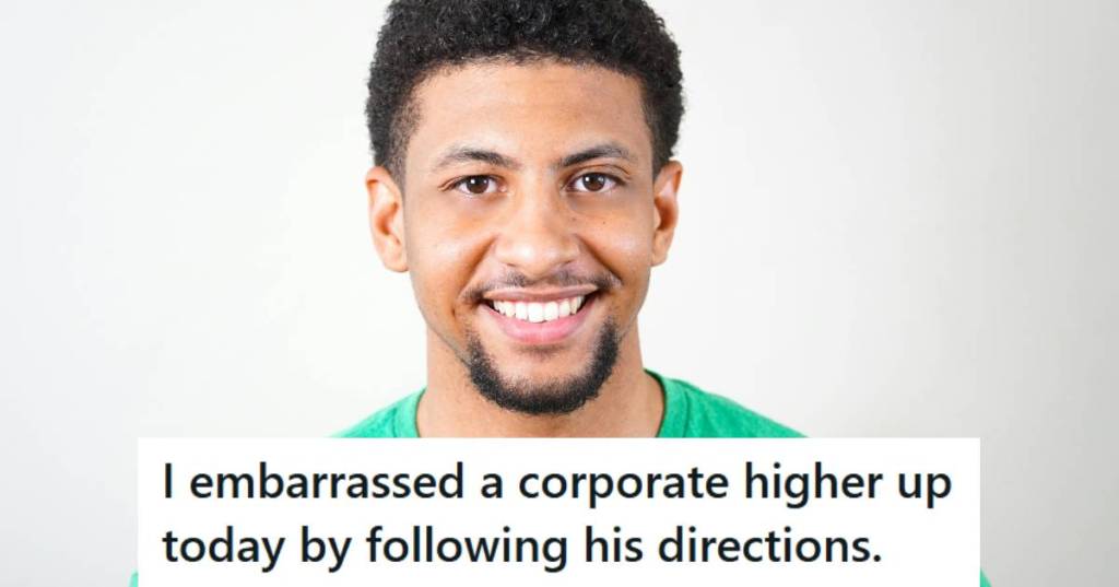 Young black man smiling after what happened at work