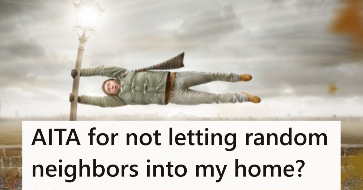 Person blown in tornado