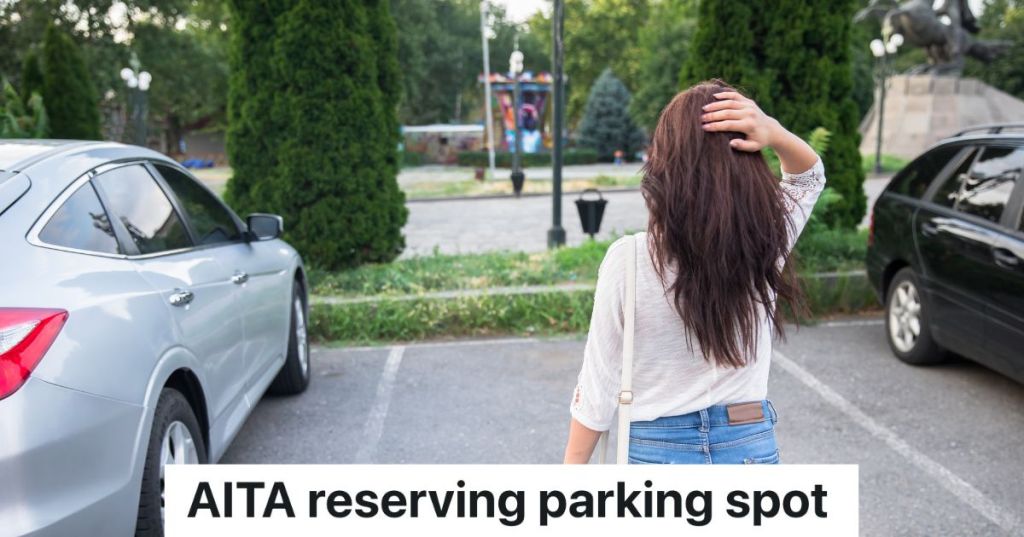 woman standing in a parking spot