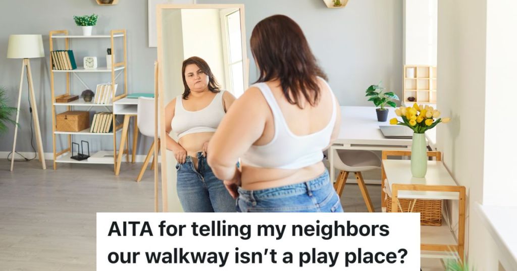 overweight woman looking in the mirror