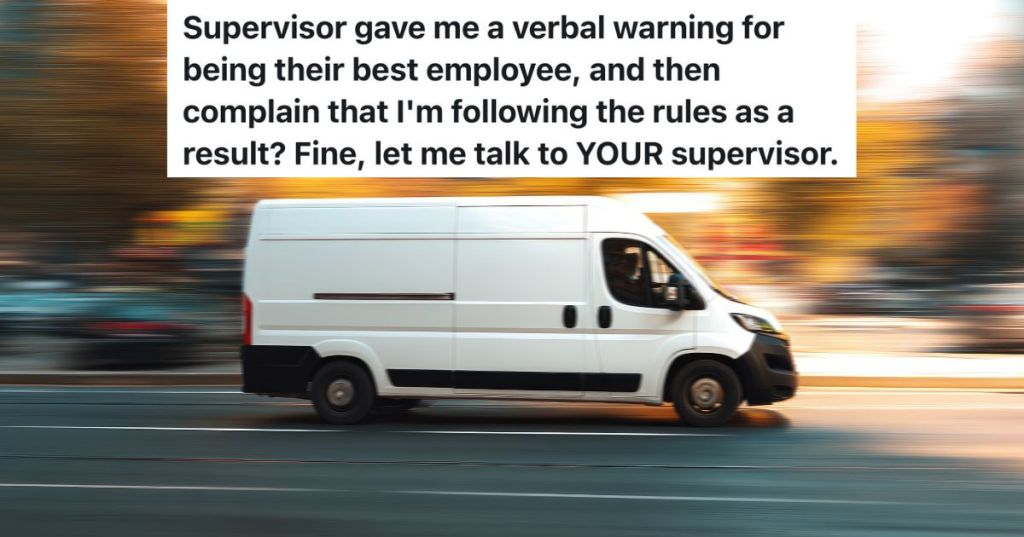 white van speeding down the road