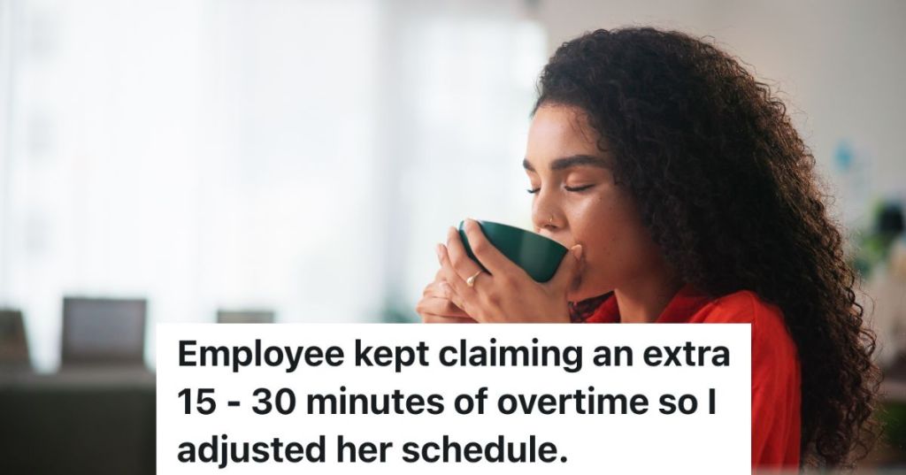 woman drinking coffee