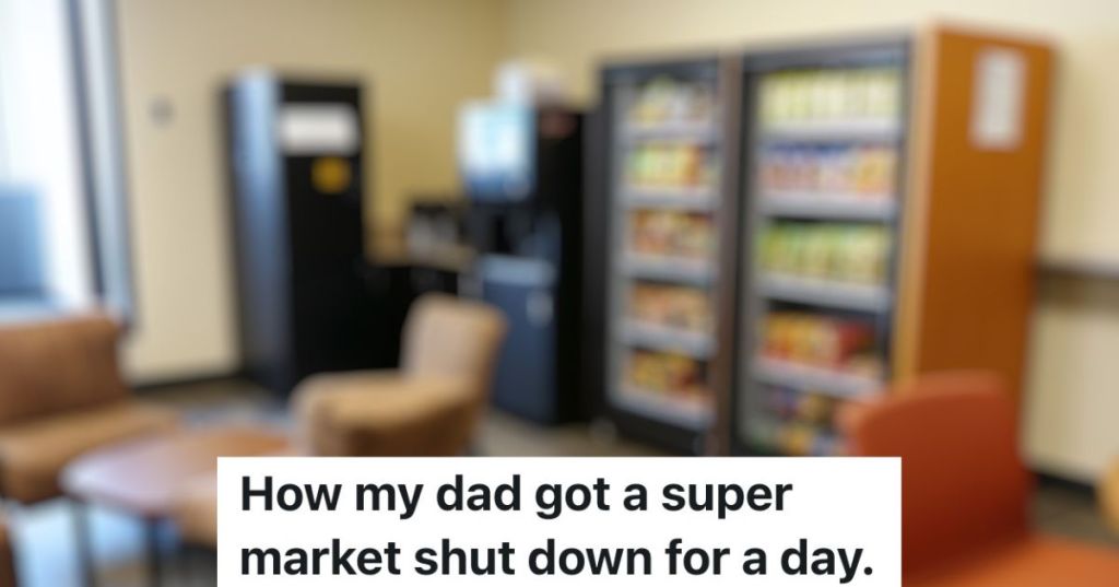 blurred out image of vending machines in a break room