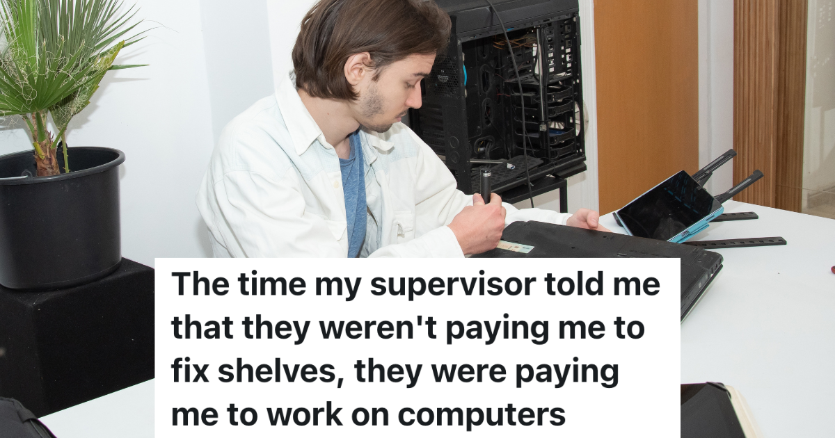 man repairing computer 