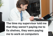 Supervisor Tells Employee To Repair Computers Not Shelves, But The Shelves Are Broken And Can’t Hold The Weight Of The Computers