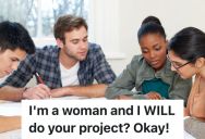 Rude College Student Tries To Intimidate Classmate Into Doing His Presentation For Him, So She Pretends To Comply