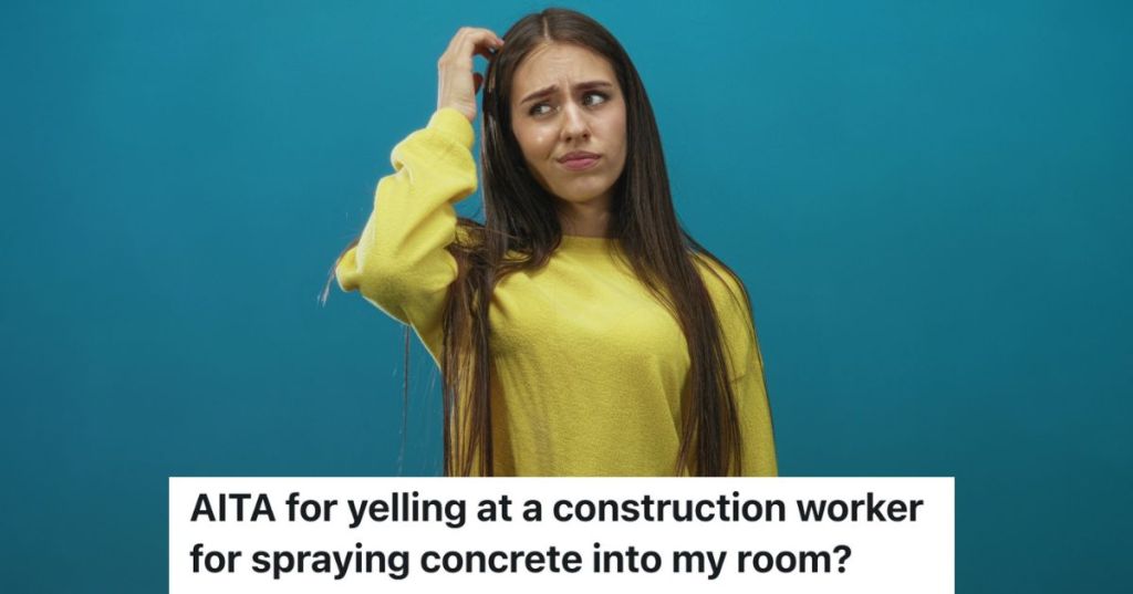 teenage girl in yellow shirt scratching her head