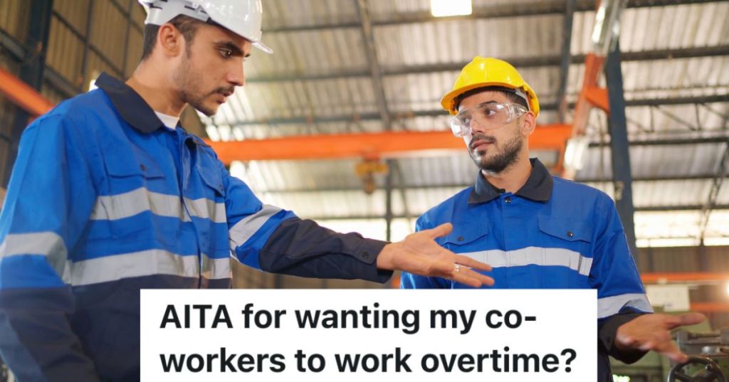 two men in hardhats arguing