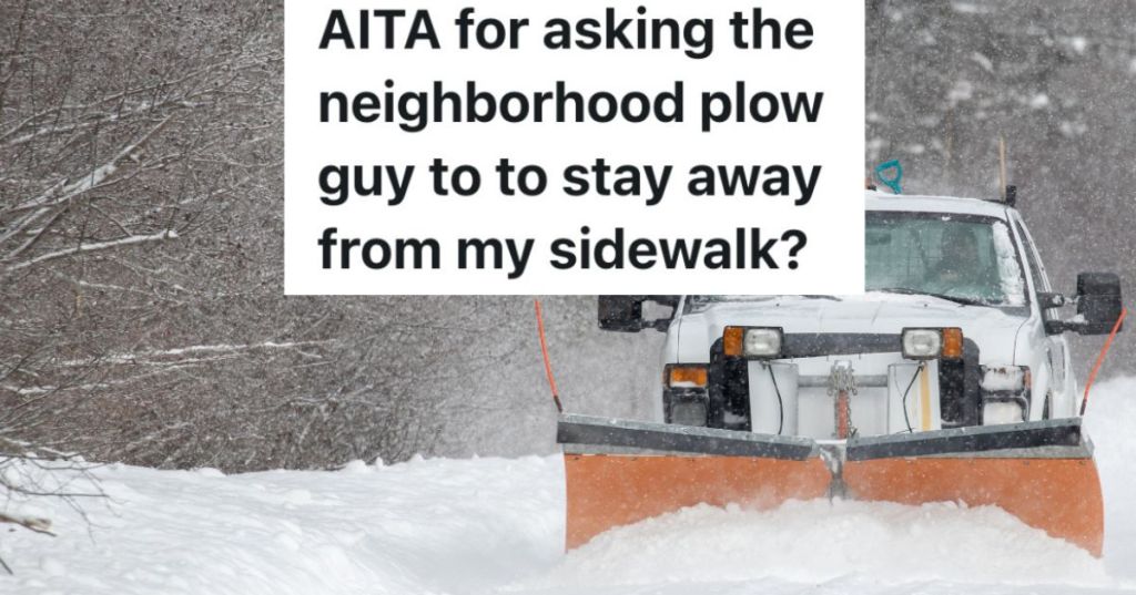 snow plow attached to truck