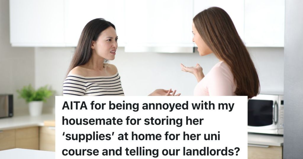 two young women arguing in kitchen