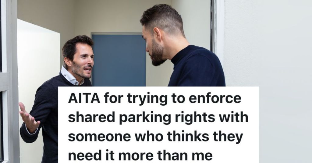 two men arguing in a doorway