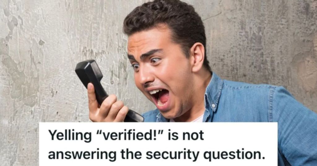 man yelling into the phone