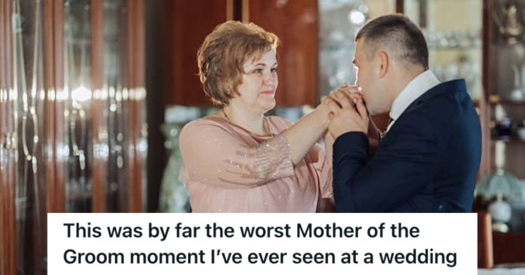 Mother dancing with the groom