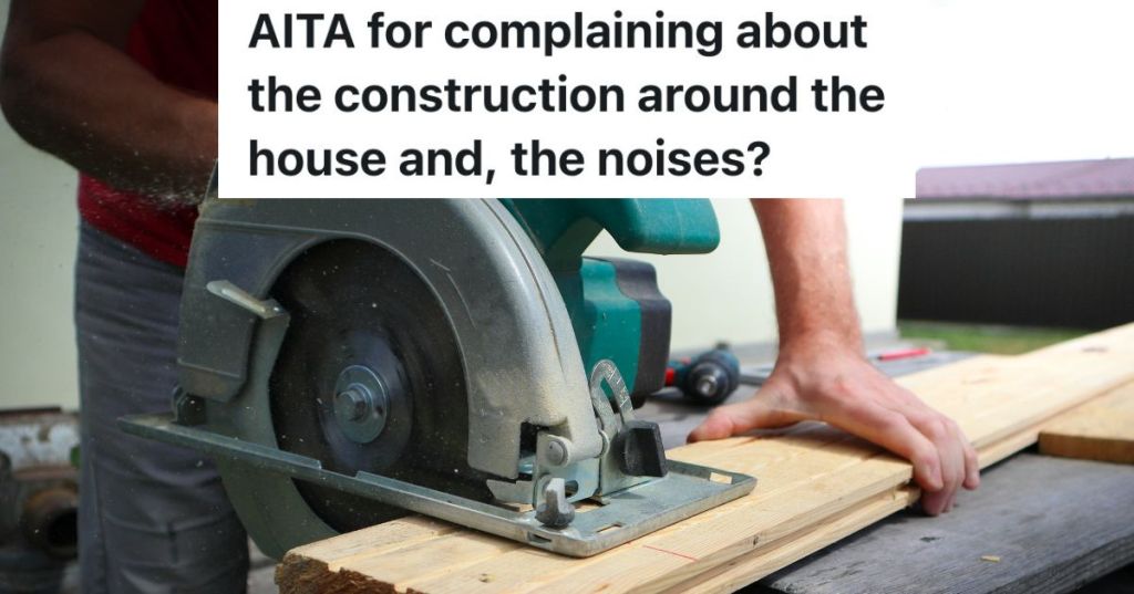 man cutting wood with table saw