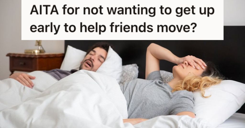 Man and woman sleeping on the bed