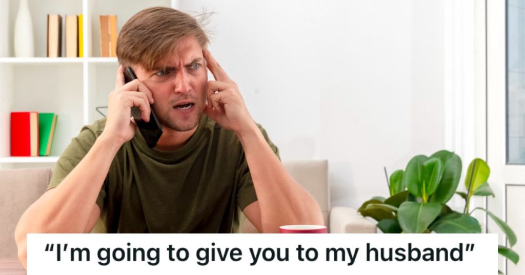 Upset man on the phone