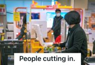 Employee Called Out An Entitled Man For Cutting The Queue, But He Made A Rude Comment Before Backing Down And Getting In Line