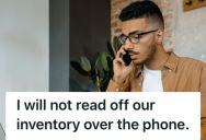 Employee Received Three Calls From The Same Customer Asking About Their Inventory, So He Gave Him Instructions To Know What Items Were In Stock