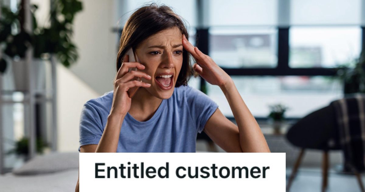 Angry woman talking on the phone