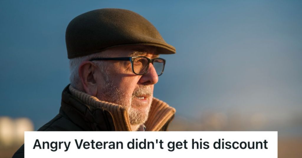 Elderly man with a serious face