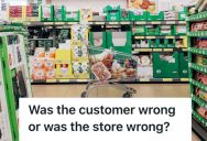 Man Left His Cart In The Middle Of A Grocery Store Aisle, But He Got Angry When Staff Thought The Cart Was Abandoned And Put His Items Back